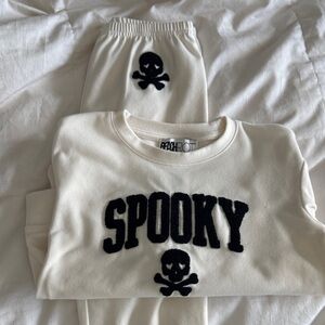 Beach Riot Cream and Black Kids Matching Set